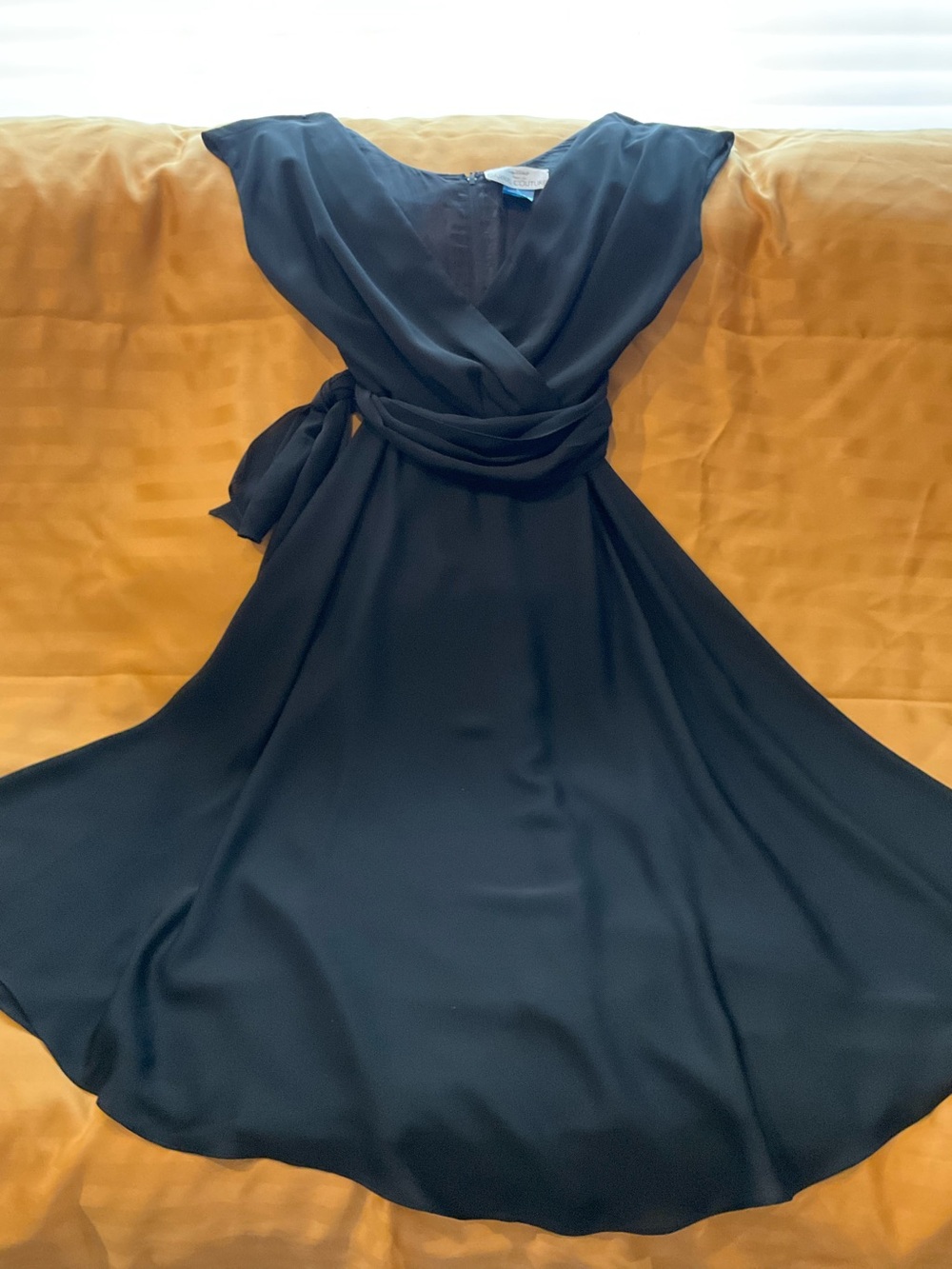 Saulino Classic Black Cocktail Dress - Elegant Women's Dress Size 12